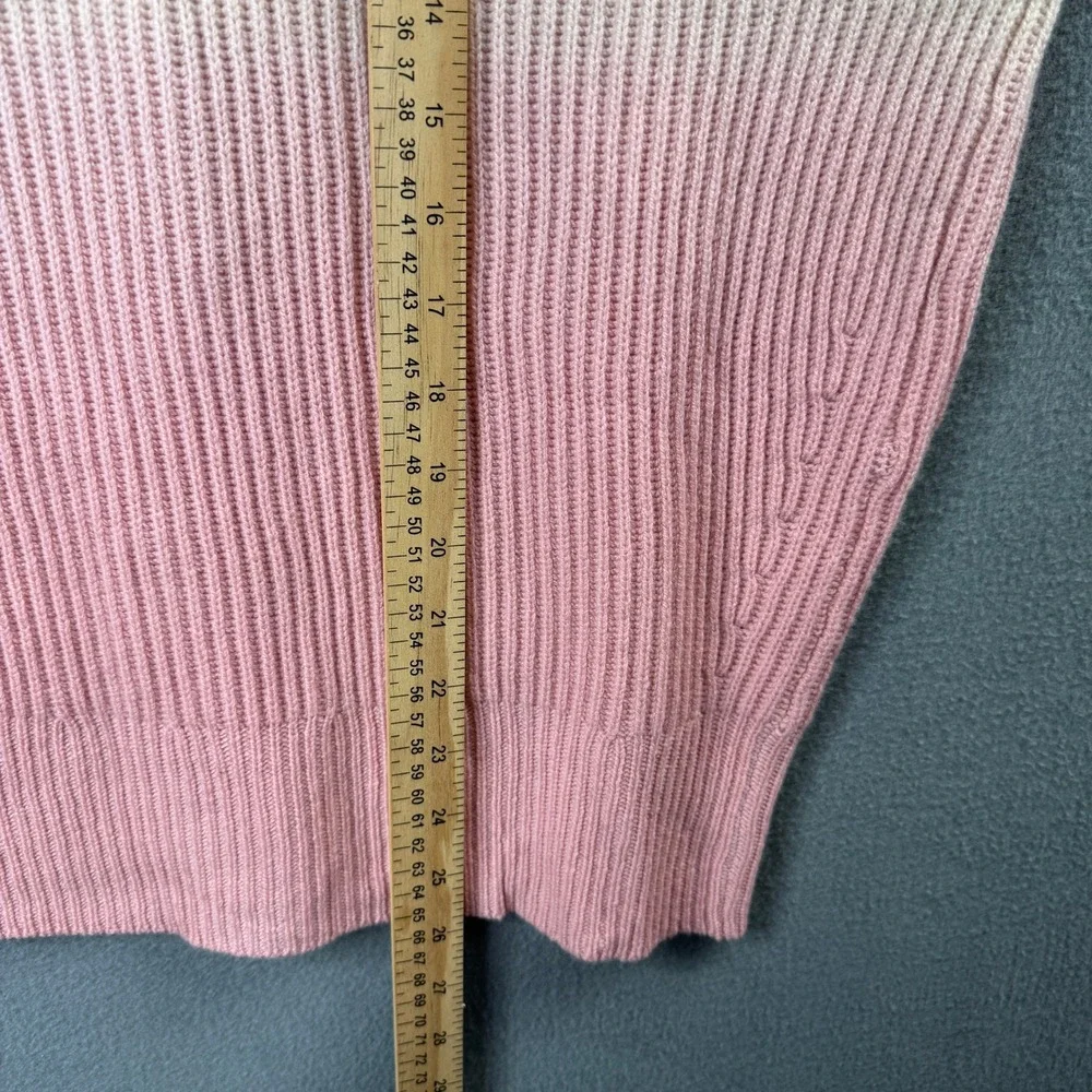 J.Crew Collection Pink Ombre 100% Cashmere Ribbed Cardigan Sweater H7529 Mens M - Picture 9 of 9